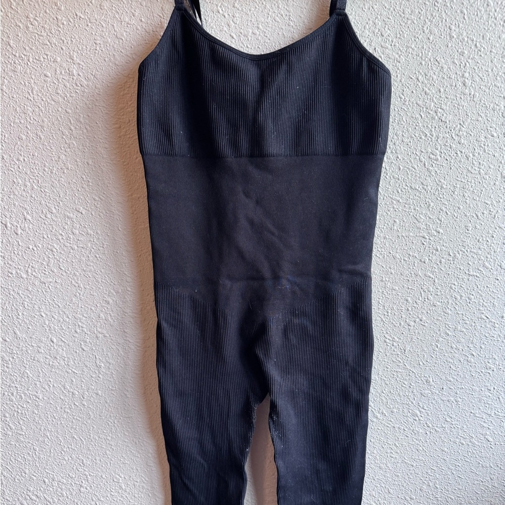 Black Ribbed Bodysuit - Picture 2 of 5